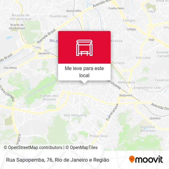 Rua Sapopemba, 76 mapa