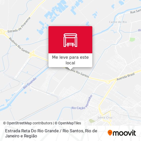 Estrada Reta Do Rio Grande / Rio Santos mapa