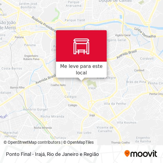 Ponto Final - Irajá mapa