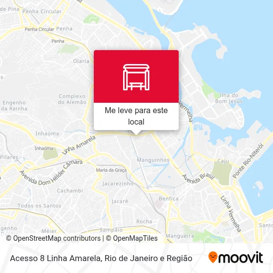 Acesso 8 Linha Amarela mapa