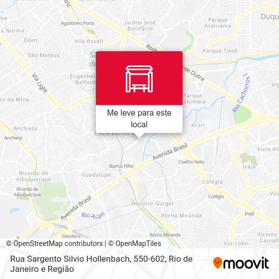 Rua Sargento Silvio Hollenbach, 550-602 mapa