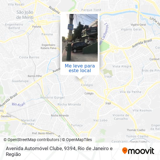 Avenida Automóvel Clube, 9394 mapa