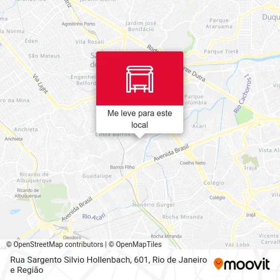 Rua Sargento Silvio Hollenbach, 601 mapa