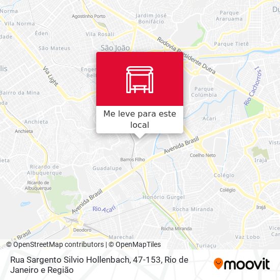Rua Sargento Silvio Hollenbach, 47-153 mapa