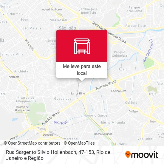 Rua Sargento Silvio Hollenbach, 47-153 mapa