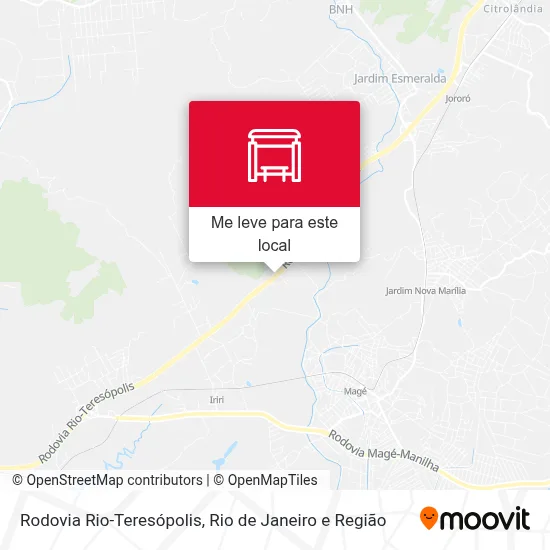 Rodovia Rio-Teresópolis mapa