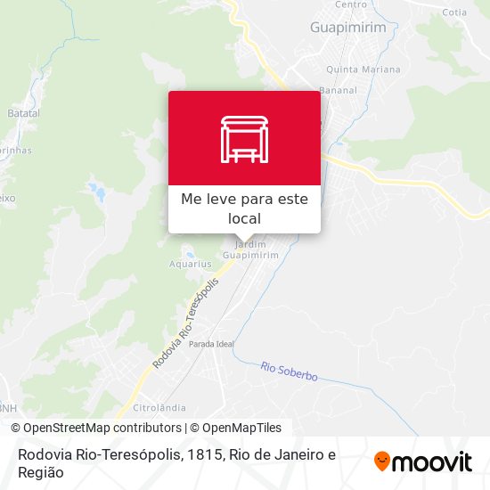 Rodovia Rio-Teresópolis, 1815 mapa