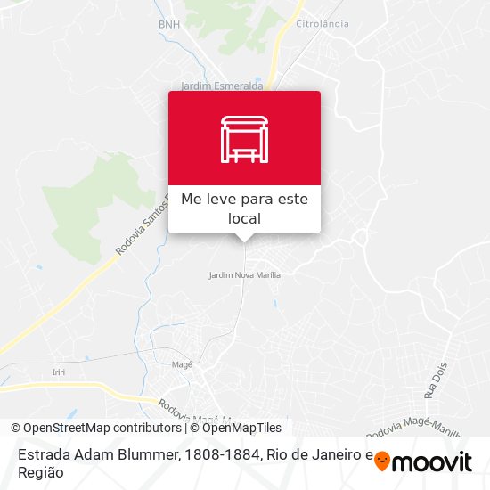 Estrada Adam Blummer, 1808-1884 mapa