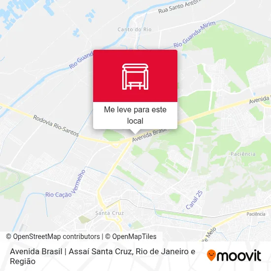 Avenida Brasil | Assaí Santa Cruz mapa