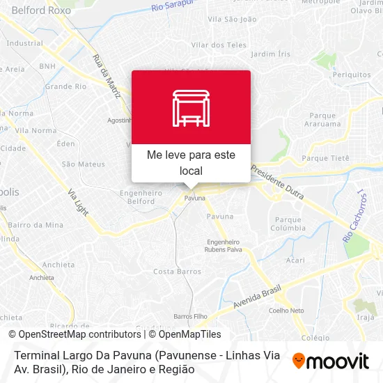 Terminal Largo Da Pavuna (Pavunense - Linhas Via Av. Brasil) mapa