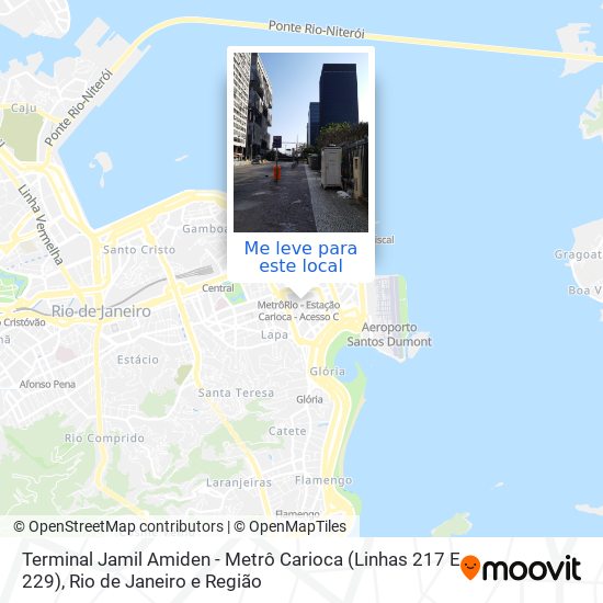 Terminal Jamil Amiden - Metrô Carioca (Linhas 217 E 229) mapa