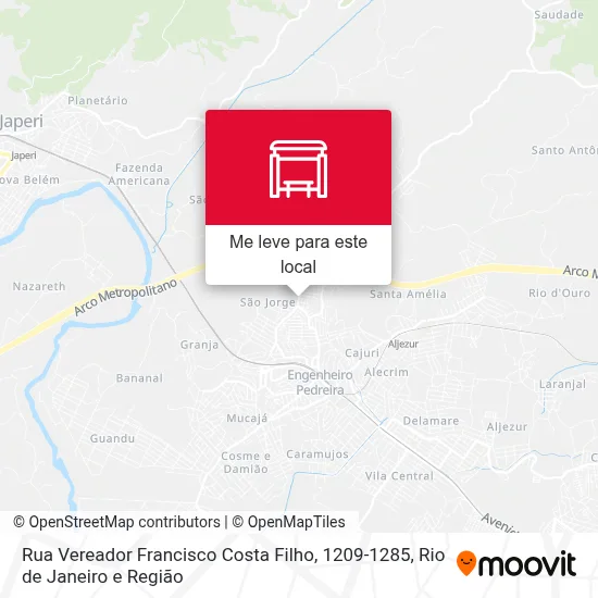 Rua Vereador Francisco Costa Filho, 1209-1285 mapa