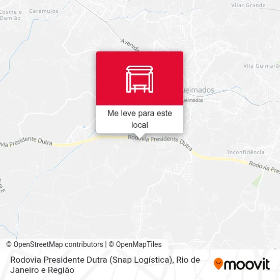 Rodovia Presidente Dutra (Snap Logística) mapa