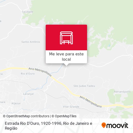 Estrada Rio D'Ouro, 1920-1996 mapa