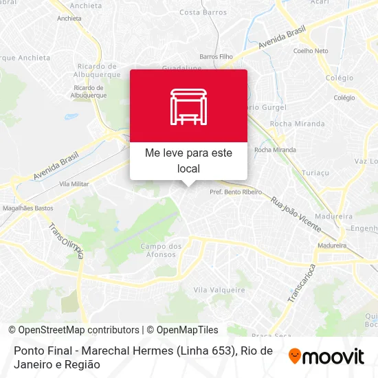 Ponto Final - Marechal Hermes (Linha 653) mapa