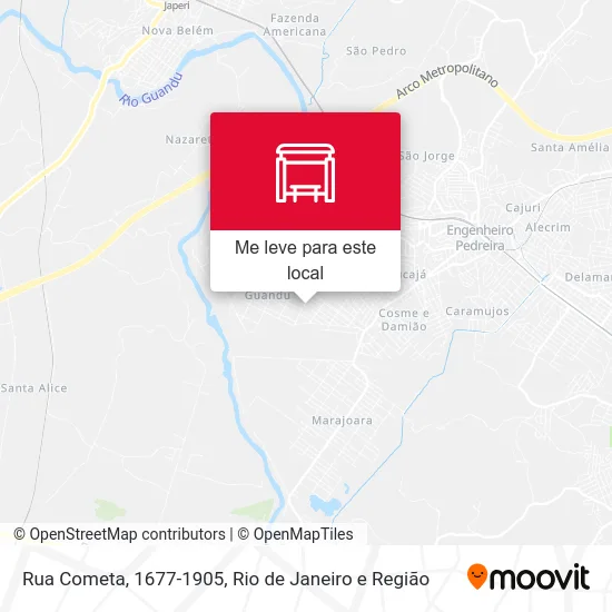 Rua Cometa, 1677-1905 mapa