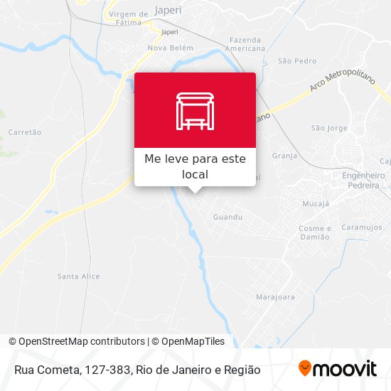 Rua Cometa, 127-383 mapa