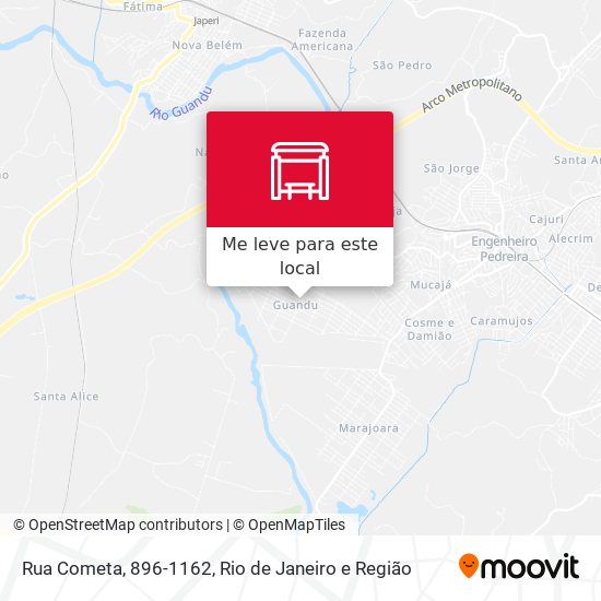 Rua Cometa, 896-1162 mapa
