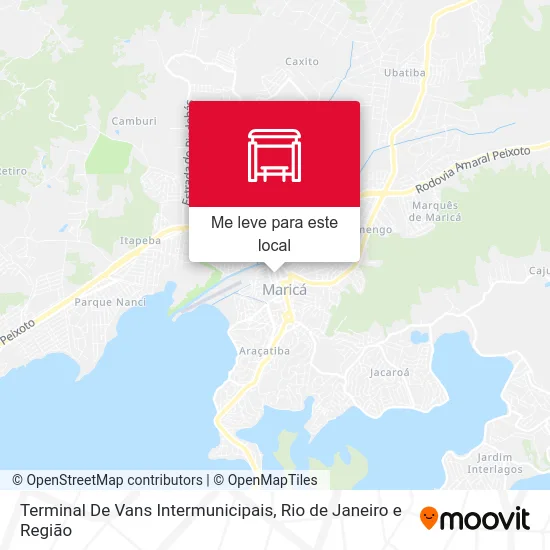 Terminal De Vans Intermunicipais mapa