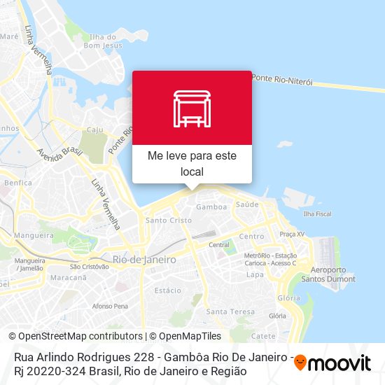 Rua Arlindo Rodrigues 228 - Gambôa Rio De Janeiro - Rj 20220-324 Brasil mapa
