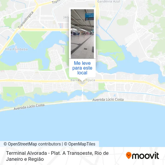 Terminal Alvorada - Plat. A Transoeste mapa