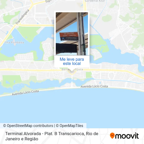 Terminal Alvorada - Plat. B Transcarioca mapa