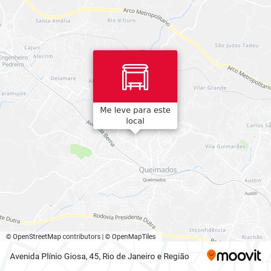 Avenida Plínio Giosa, 45 mapa