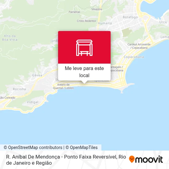R. Aníbal De Mendonça - Ponto Faixa Reversível mapa