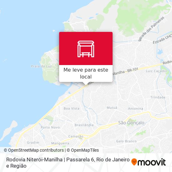Rodovia Niterói-Manilha | Passarela 6 mapa
