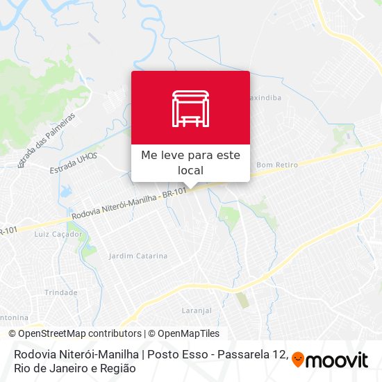 Rodovia Niterói-Manilha | Posto Esso - Passarela 12 mapa