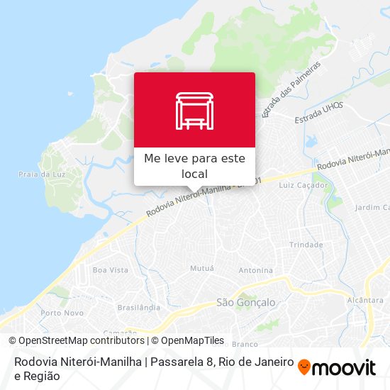 Rodovia Niterói-Manilha | Passarela 8 mapa