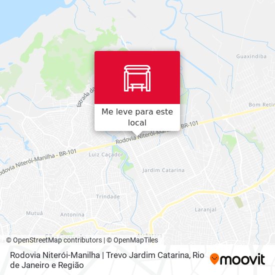 Rodovia Niterói-Manilha | Trevo Jardim Catarina mapa