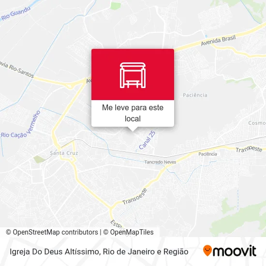 Igreja Do Deus Altíssimo mapa