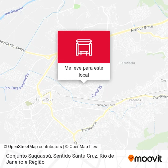 Conjunto Saquassú, Sentido Santa Cruz mapa