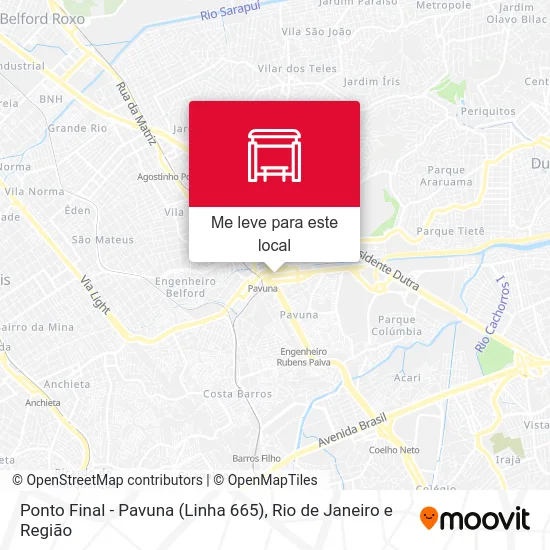 Ponto Final - Pavuna (Linha 665) mapa