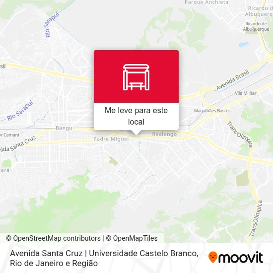 Avenida Santa Cruz | Universidade Castelo Branco mapa