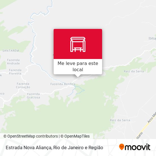 Estrada Nova Aliança mapa