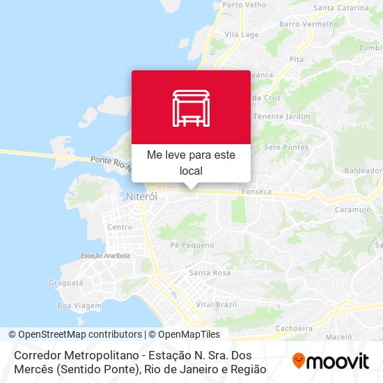 Corredor Metropolitano - Estação N. Sra. Dos Mercês (Sentido Ponte) mapa