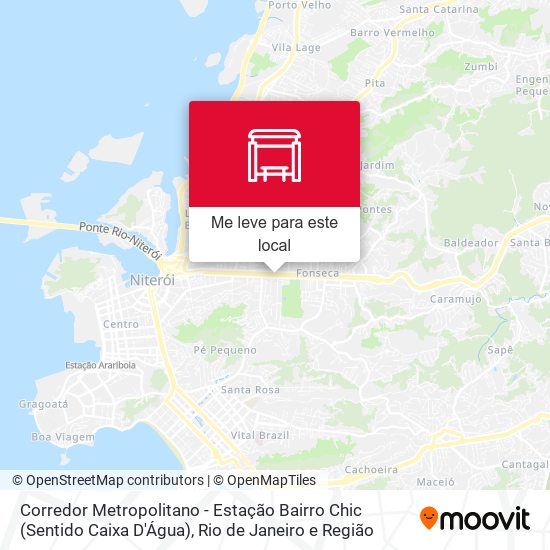 Corredor Metropolitano - Estação Bairro Chic (Sentido Caixa D'Água) mapa