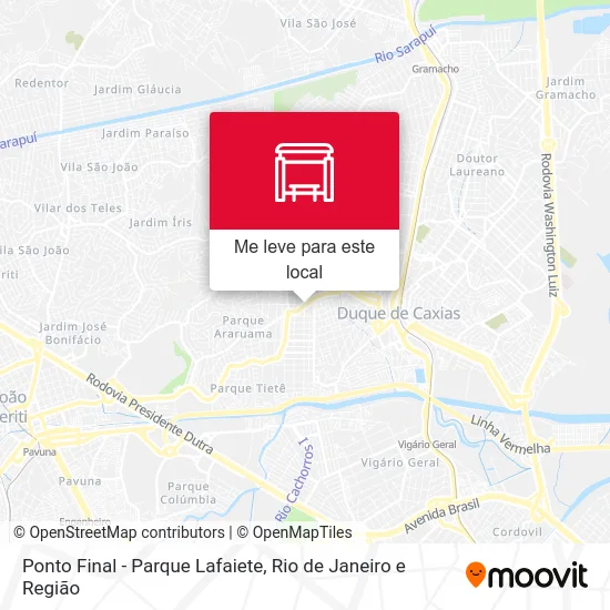 Ponto Final - Parque Lafaiete mapa