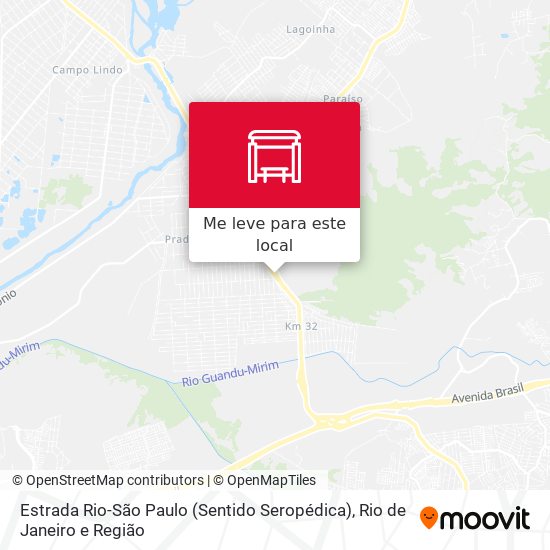 Estrada Rio-São Paulo (Sentido Seropédica) mapa