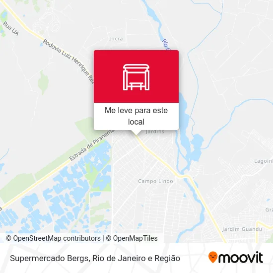 Supermercado Bergs mapa
