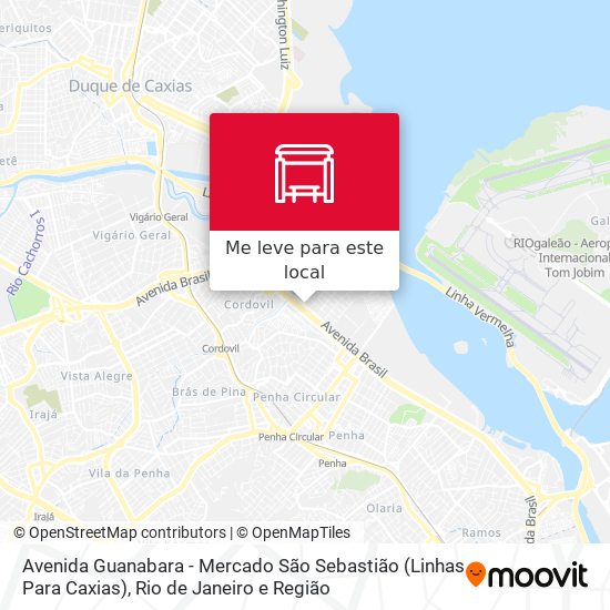 Avenida Guanabara - Mercado São Sebastião (Linhas Para Caxias) mapa