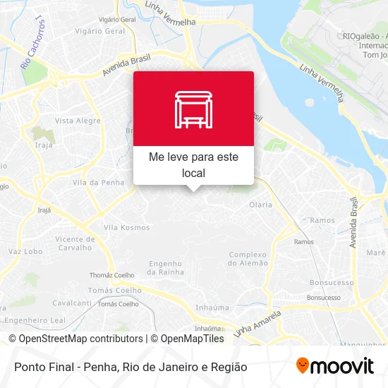 Ponto Final - Penha mapa