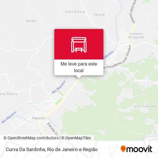 Curva Da Sardinha mapa