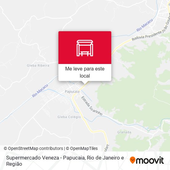Supermercado Veneza - Papucaia mapa
