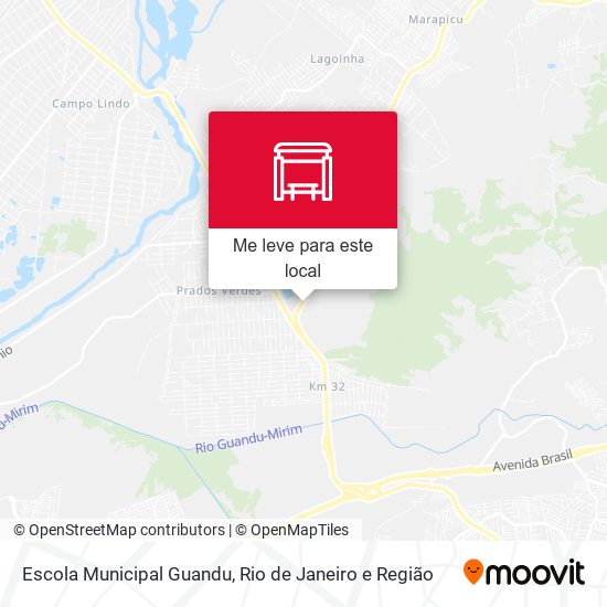 Escola Municipal Guandu mapa