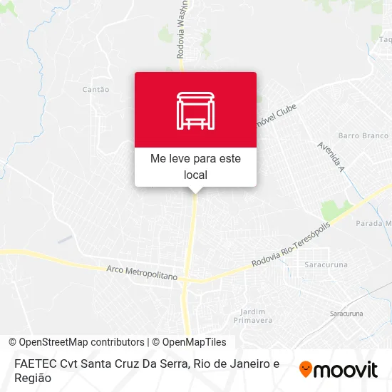 FAETEC Cvt Santa Cruz Da Serra mapa
