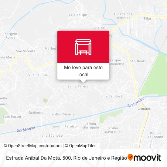 Estrada Aníbal Da Mota, 500 mapa