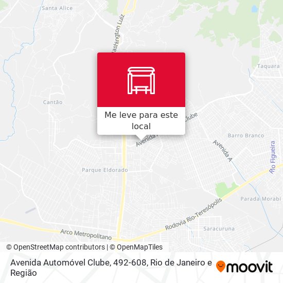 Avenida Automóvel Clube, 492-608 mapa